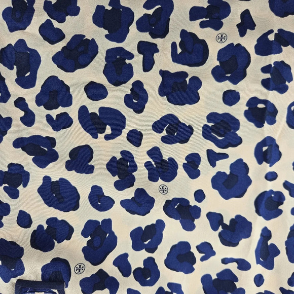 Tory Burch Silk Cheetah Print Long Sleeve Tunic Size 12 - Picture 6 of 11